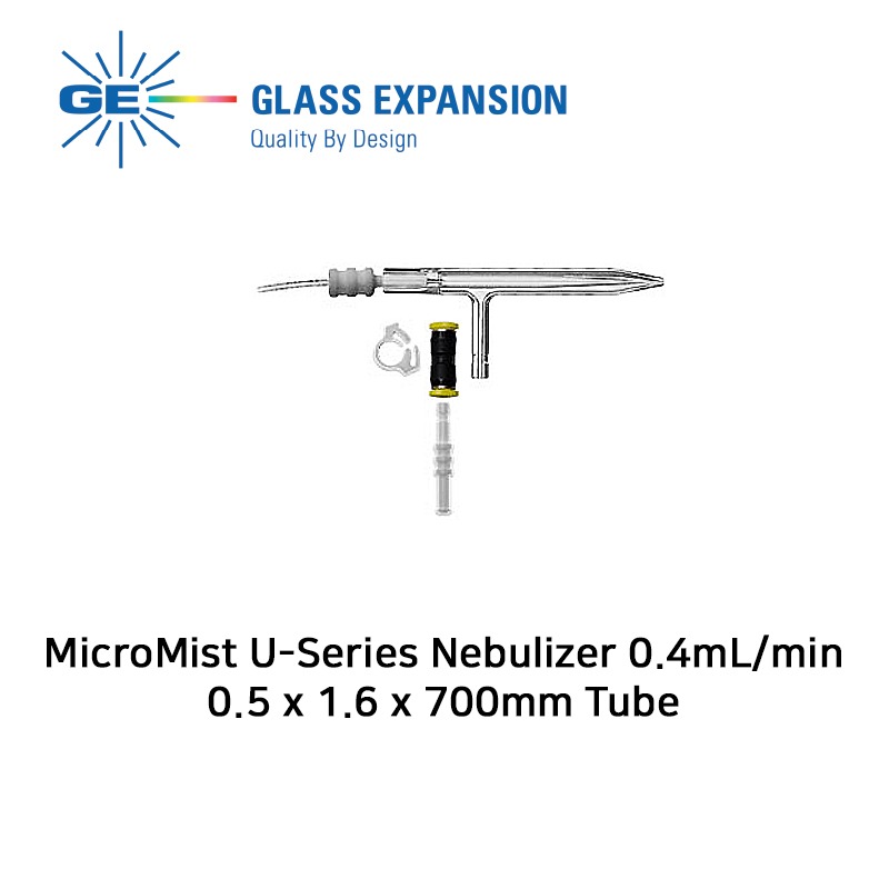 MicroMist U-Series Nebulizer 0.4mL/min &amp; 0.5 x 1.6 x 700mm Tube
