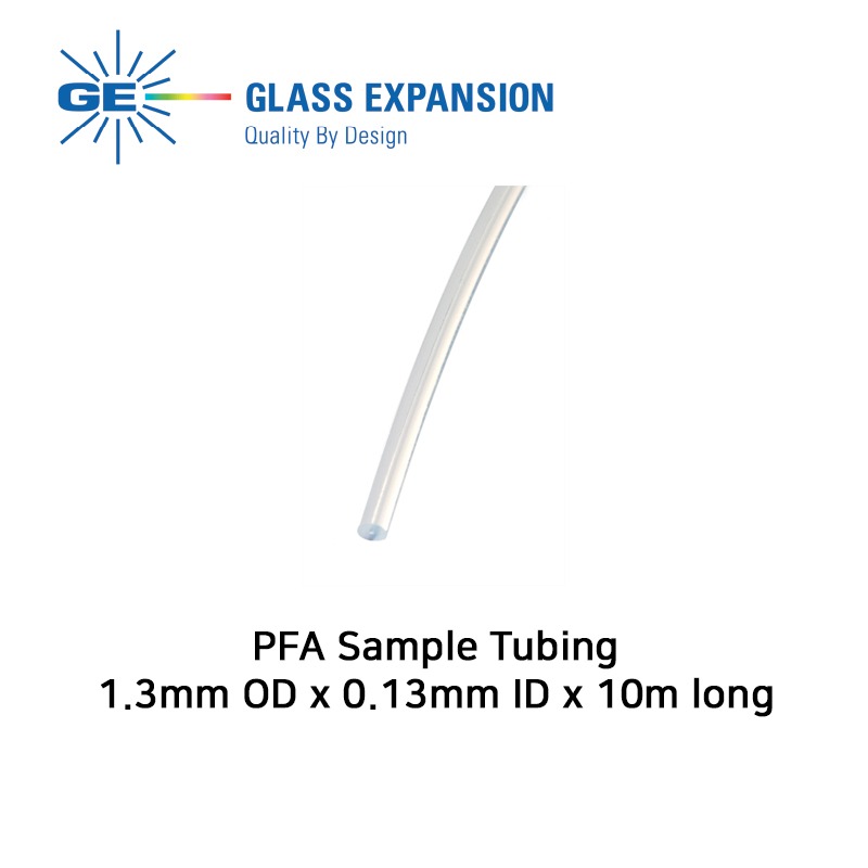 PFA Sample Tubing 1.3mm OD x 0.13mm ID x 10m long