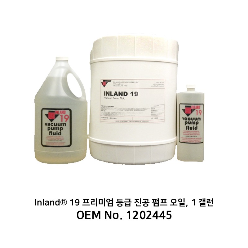 Inland® 19 진공 펌프 오일, 1 리터 / 1 갤런 옵션선택 OEM: 1202445/00301-15101